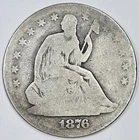 1876 90% Silver Liberty Seated Half Dollar 150 years Old