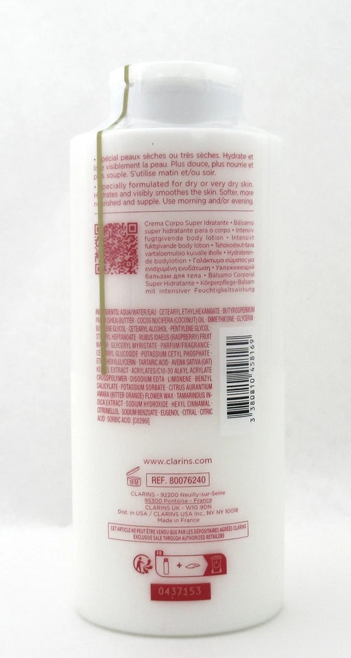 Clarins Loción Corporal Rica en Hidratación con Manteca de Karité Piel Seca 400 ml. Botella sellada Foto 2 de 2
