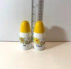 Vintage Gemco Westinghouse Milk Glass Corelle Meadow Salt & Pepper Shakers