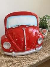 Licensed Vw 1967 Red Beetle Front End 3d Wall Shelf W Lights. Sunbelt Gifts