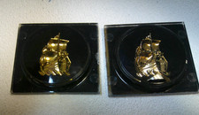 2 Oem Nos Mopar 1953 Plymouth Sail Panel Side Roof Pillar Mayflower Emblems