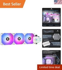 Whisper-Quiet Aqua Elite 360 White AIO Water Cooling with ARGB Illumination