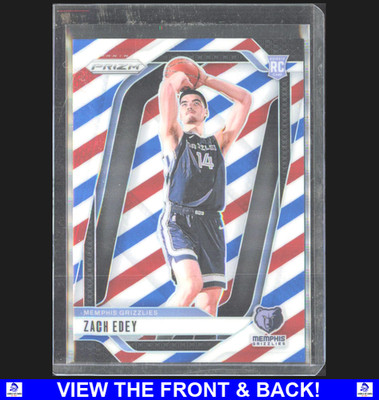 Zach Edey 2024 Panini Prizm Red White Blue Exclusive RC MEM Grizzlies 249