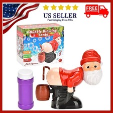 Santa Claus Bubble Maker Toy Funny Automatic Fart Bubble Machine w/ Light Music