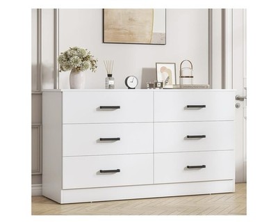 Mainstays DW01598 Classic 6 Drawer Dresser - White | eBay