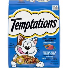Temptations Adult Dry Cat Food Tempting Tuna & Chicken Flavor, 13.5 Lb Bag 1.40 per pound