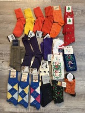 20 Pair Vintage NOS Socks Lot 80s 90s Christmas Argyle Dress Novelty NWT