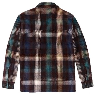 Filson Mackinaw Wool Jac Shirt Black Coffee Multi Plaid 24oz USA