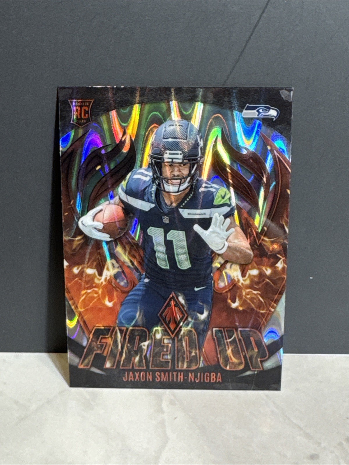 2023 Phoenix Jaxon Smith-Njigba RC Fired Up Silver Seismic Seattle Seahawks #12