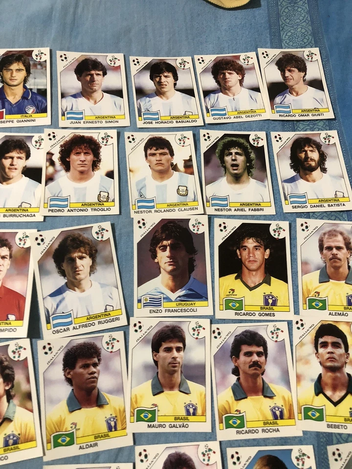 Panini World Cup Italia 90 Lotto 35 Figurine Diverse con velina come da foto - Immagine 3 di 4