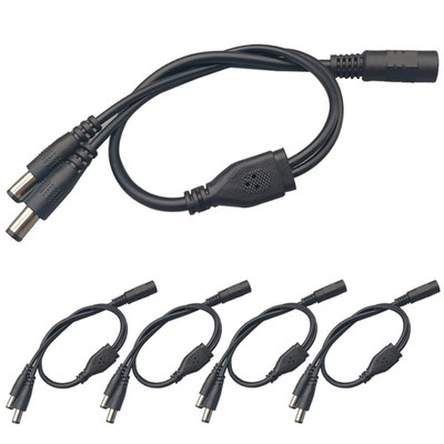 5Pcs Premium DC Power Splitter Cable (1 Female to 2 Male), Barrel Plug 5.5 X 2.1