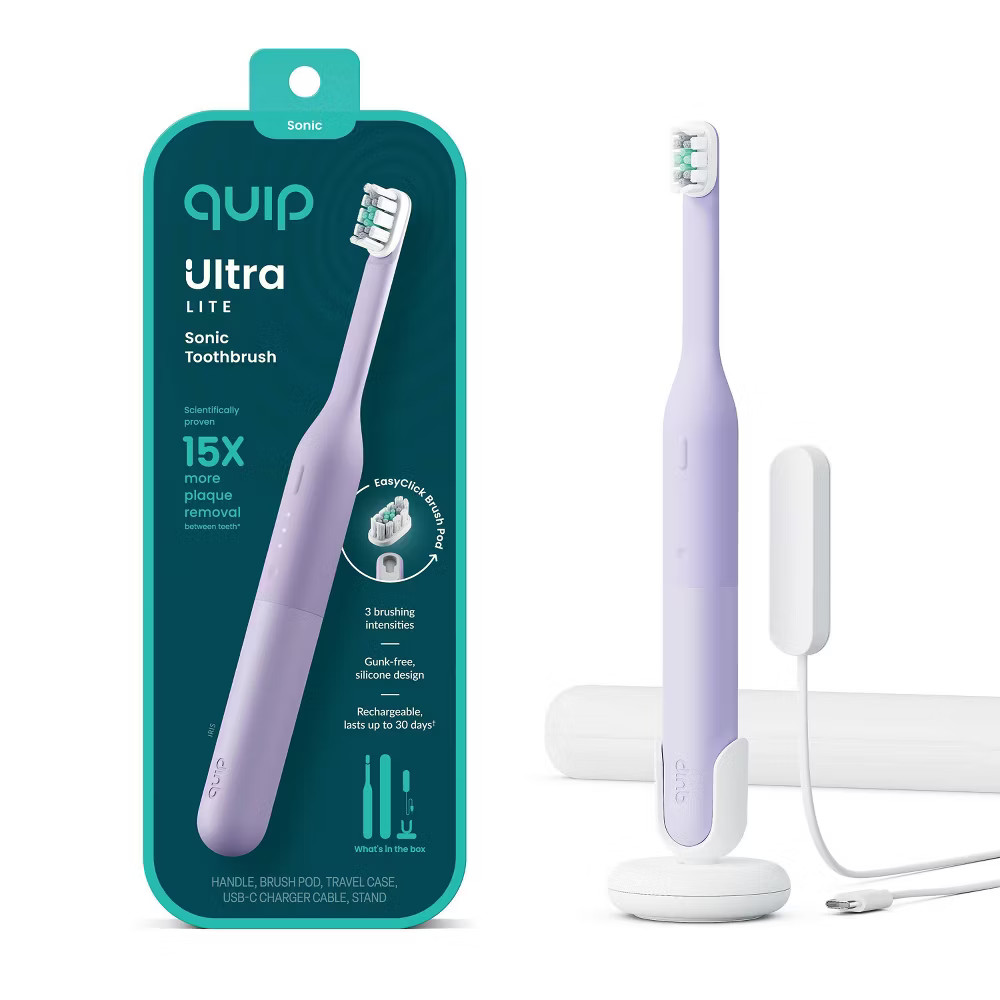 Quip Ultra Lite Sonic Rechargeable Toothbrush - Iris