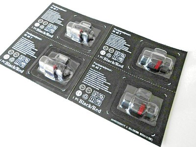 4 Druck-Roller 745 IR40T black-red  für Casio* HR-150RCE / HR-200RCE / FR-2650RC