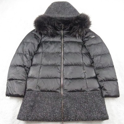 Paul & Shark Mantel Damen Gr. XL Daunenjacke Winter Parka Echtfell Trenchcoat