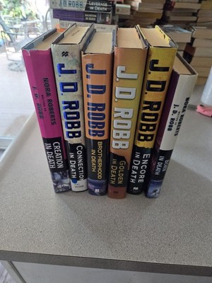 J. D. Robb Lot Of 6 Hardcover.  Most Are 1st Editions.  One ExLibrary.