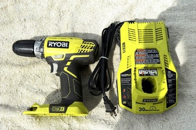 RYOBI 18 V CORDLESS DRILL NO.P208B, 1/2'' CHUCK & RYOBI NO.P117 MULTI CHARGER