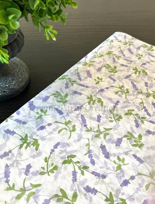 LAVENDER FIELDS Design Print Tissue Paper Sheets Choose Size & Package Amount