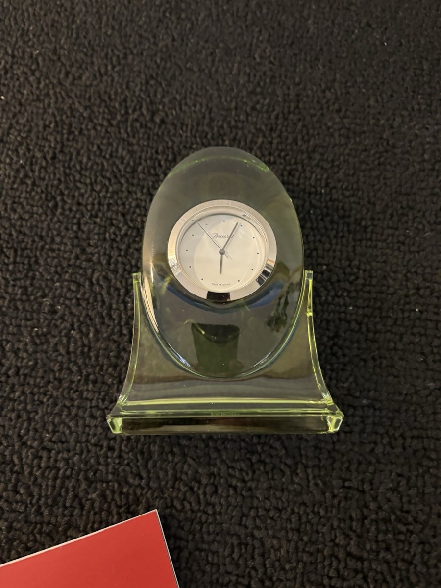 Green Oval Clock In Baccarat Crystal Mod1 | eBay