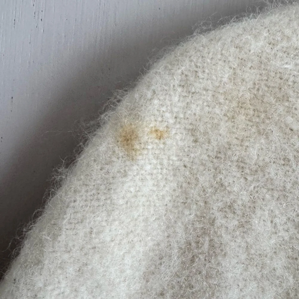 Capa de lã feminina vintage Alafoss sorvete e cinza - Imagem 3 de 4