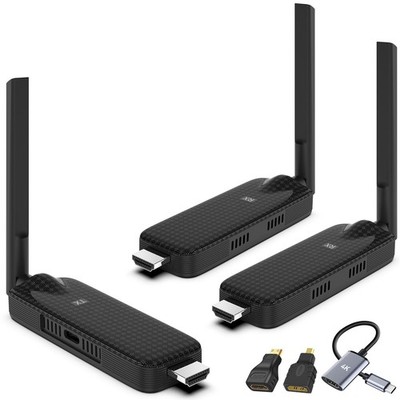 Wireless HDMI Extender Kit USB C 165FT Dual Screen