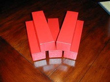 5 New Red Cardboard Storage Boxes 2x2x9 for 2x2 Coin Holders Flips Box Bonus