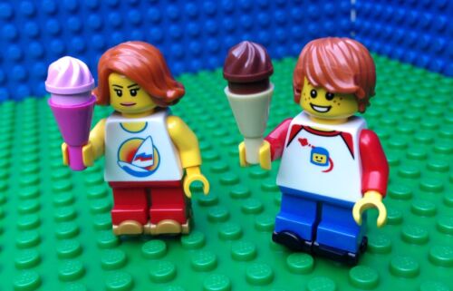 Lego City Town ROLLER SKATING KIDS Boy Girl Skates Ice Cream Minifig Minifigure - Picture 1 of 2