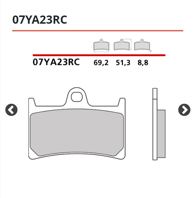 4 PASTIGLIE FRENO ANTERIORI BREMBO RC YAMAHA 890 MT-09 SP (MTN-D) 2021-2023 - Immagine 3 di 4
