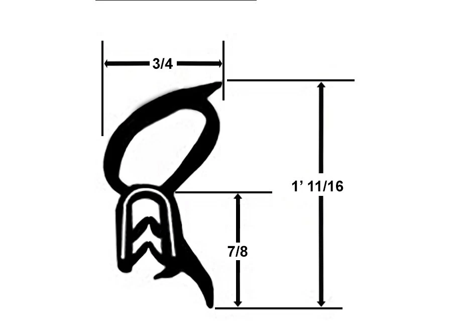 Rubber Trunk Weatherstrip Seal For 1982-1992 Pontiac Firebird - Image 2 of 3