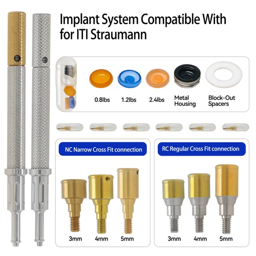 Dental Locator Attachment Abutment for ITI Straumann NC/RC AH=3/4/5mm Removable