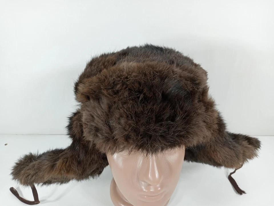 Mujer URSS Invierno Sombrero Cálido Accesorios Piel De Colección Sombrero Soviético Ushanka Raro Foto 4 de 4