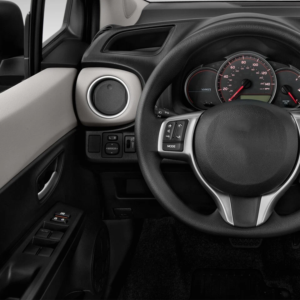 Cubierta del panel de ajuste del bisel del interruptor de la ventana de la puerta del conductor izquierdo para Toyota Yaris 2012-2014 Foto 3 de 4