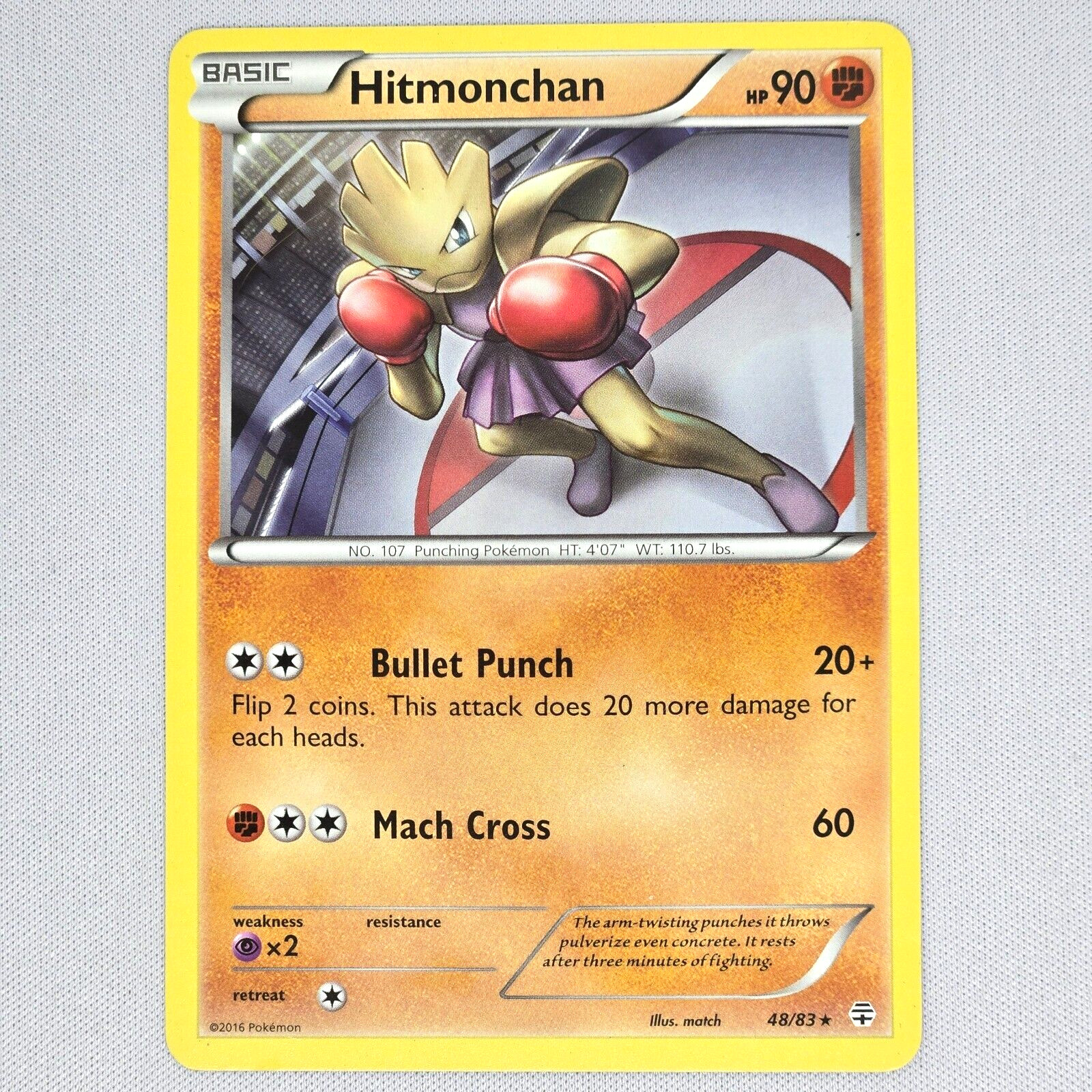 Hitmonchan 48/83 Generations Regular Non Holo Rare Pokemon Card TCG English LP