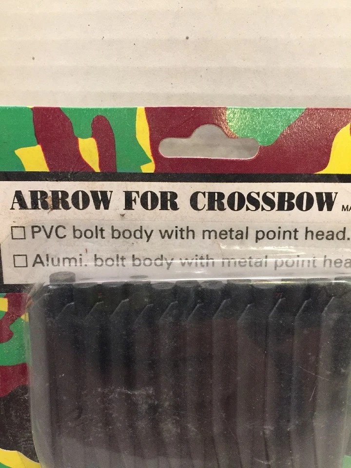 Paquete de 12 flechas para ballesta PVC cuerpo de perno con cabeza de punta de metal Foto 2 de 4