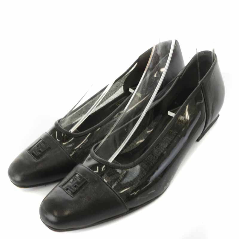 FENDI pumps low heel seethrough leather size 6 23cm … Gem