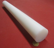 UHMW White Round Rod  2.25" (2 1/4") Diameter x 24" Long,  1 Unit, Extruded