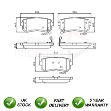 Brake Pads Set Rear SJR Fits Hyundai ix35 i20 i30 Kia Sportage Rio Cee'D