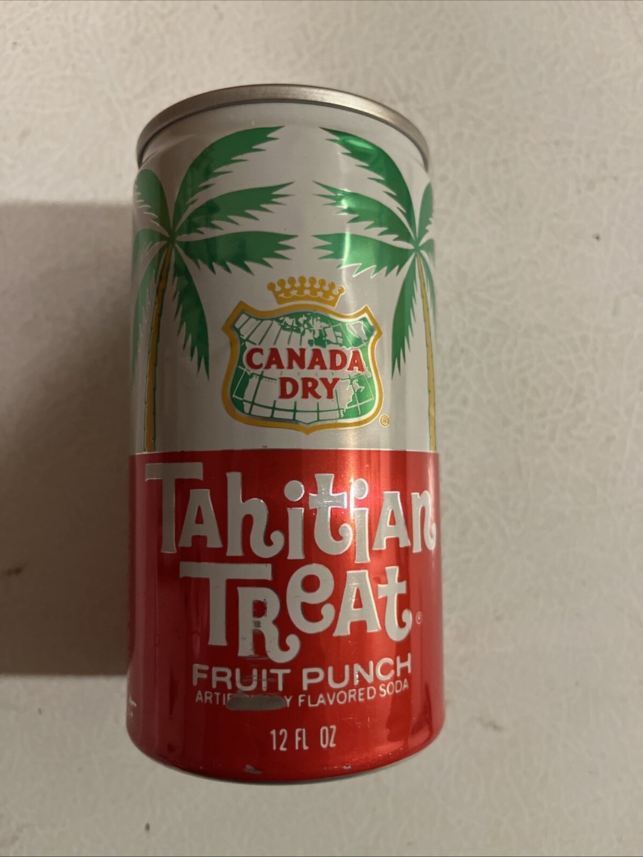 Vintage 1970s Canada Dry Tahitian Treat Punch Soda Can Opened Flip
