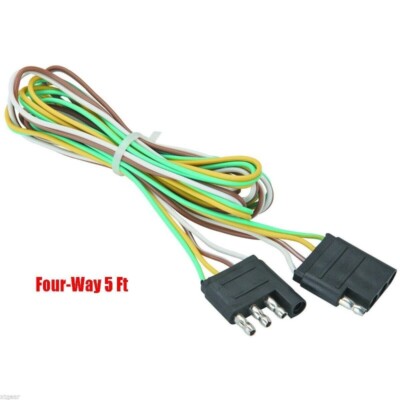 Flat Plug Socket Power Light Connector ATVUTV Trailer Modification Accessories