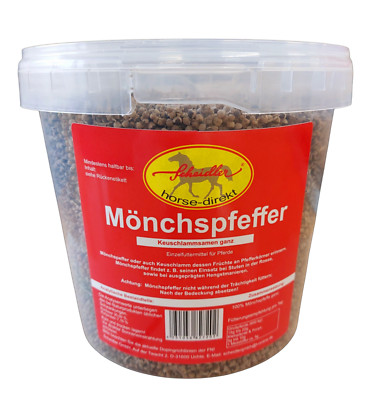 Mönchspfeffer ganz für Pferde, Ponys 1100g Eimer (Keuschlammsamen)