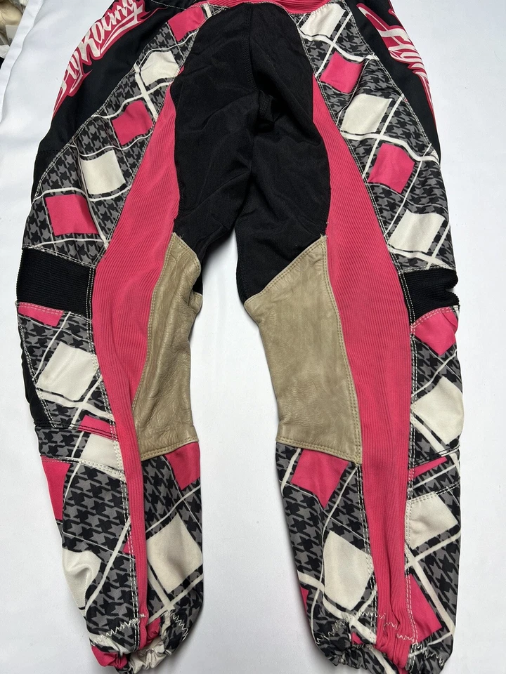 Pantalones de carreras Fly Racing Kinetic para mujer 11/12 rosa negro motocross motoX Foto 4 de 4