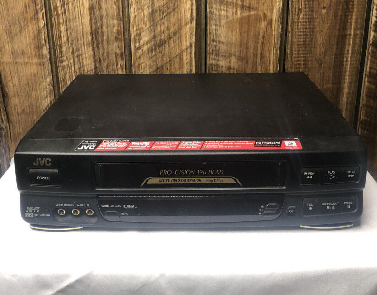 JVC JVC HR-J643U Procision 4 Head VHS Player VCR Tested No Remote Tested & Working 