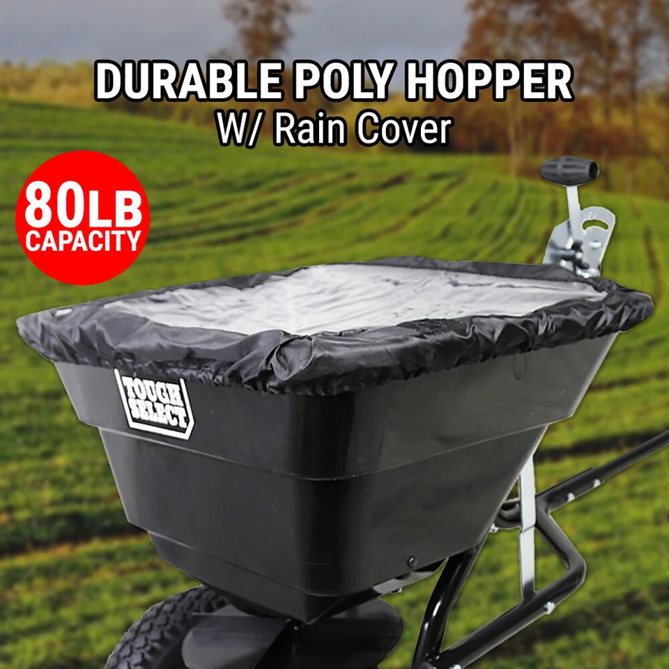 80LB Tow Behind Spreader 36KG 29L Broadcast Seed Fertiliser Salt Towable Sand - image 2 of 4