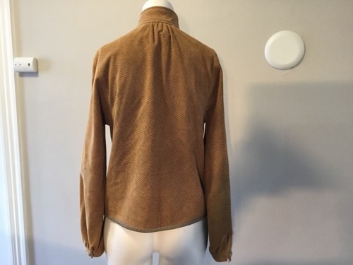 SAKS FIFTH AVENUE JACKET COAT SUEDE LIGHT BROWN SIZE 6 VTG - Picture 4 of 10