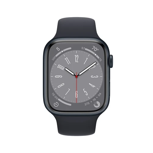Apple Watch Series 8 GPS Cellular 45mm Aluminum Case, Midnight Sport Band-S/M