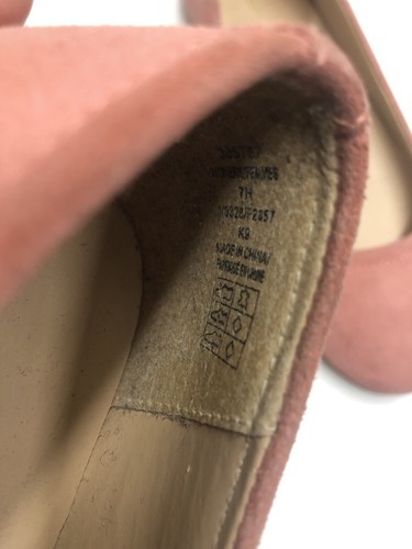 Lands End Pink - Coral Suede Flat Ballet / Loafers / Shoes in Size 7 - Picture 5 of 7
