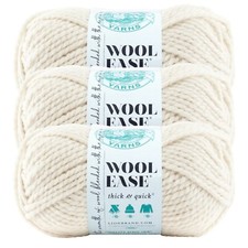 3 Pack Lion Brand Yarn 640-099 Wool-Ease Thick  Quick Bulky Yarn, Fisherman