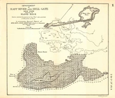 Improvement of East River and Hell Gate New York, Removal of Flood Rock - 1886.