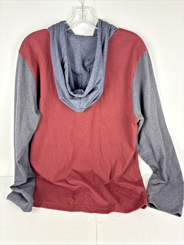 Original Penguin Men's Sticker Pete Long Sleeve Pullover Hoodie Shirt L Blue/Red - Picture 2 of 13