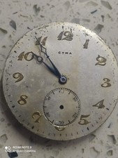 VINTAGE CYMA Pocket Watch Movement 43MM NOT Working