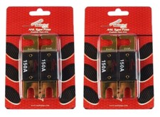 2 pair 150 Amp ANL Fuses Inline Wafer Boat Car Audio Stereo Installation